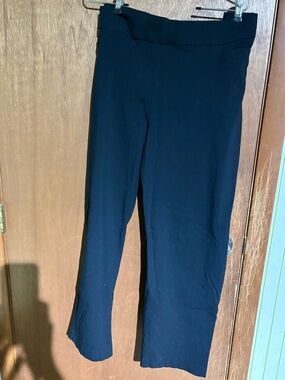 Briggs New York Womens plus size 24 short Black Wide-Leg Pull-On Pants